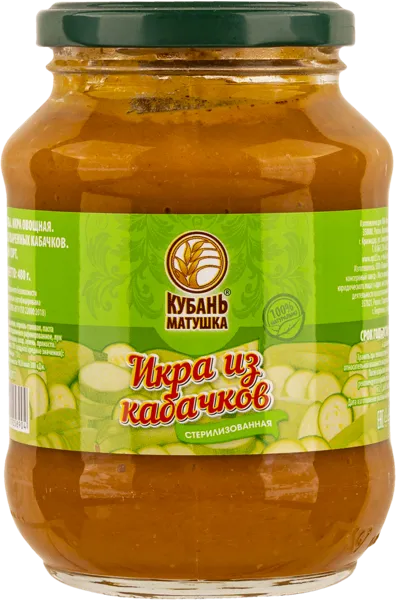 Изображение Икра из кабачков Кубань матушка Первый Георгиевский консе с/б, 480 г