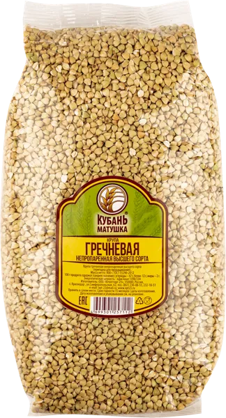 Изображение Крупа гречневая ядрица Кубань матушка зеленая Югоптторг-23 м/у, 800 г