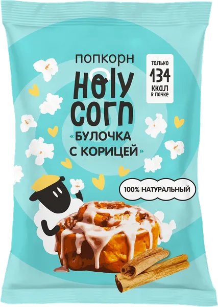 Изображение Попкорн Холи Корн Булочка с корицей Агросур м/у, 35 г