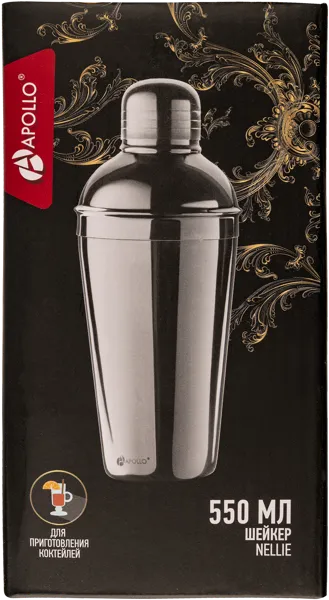 Изображение Шейкер 550мл для коктейлей Аполло нелли стальной Аполло к/у, 1 шт