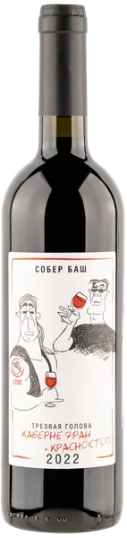 Изображение Вино красное сухое стиль №3 Каберне Фран Красностоп ЗГУ трезвая голова Собер Баш с/б, 0,75 л