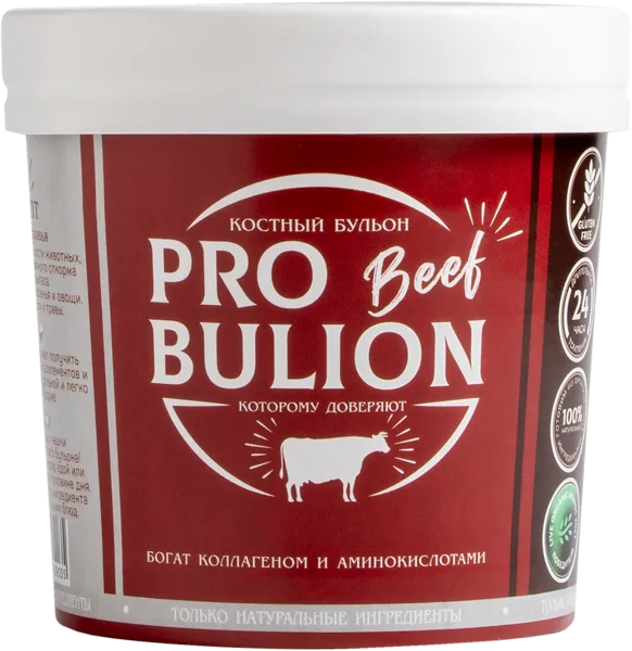 Изображение Бульон костный замороженный Про Бульон говяжий Слоуфуд к/у, 300 мл