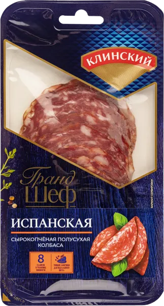 Изображение Колбаса с/к нарезка Клинский испанская Клинский МК п/у, 85 г