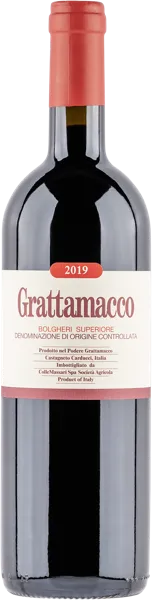 Изображение Вино красное сухое стиль №3 Каберне Сов купаж Болгери Граттамакко 2019 Колле Массари с/б, 0,75 л