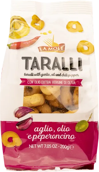 Изображение Таралли Ла Моле из Пьемонта чеснок масло перец Милан Ф.Ли м/у, 200 г