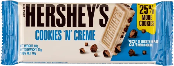 Изображение Шоколад белый Хершис шоколадный крем печенье Херши м/у, 40 г