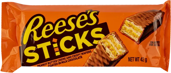 Изображение Батончик в молочном шоколаде Рисис с арахисовой пастой Херши м/у, 42 г