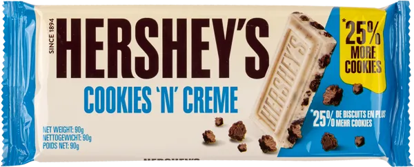 Изображение Шоколад белый Хершис молочный крем печенье Херши м/у, 90 г