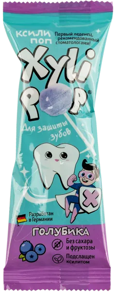 Изображение Леденец на палочке Мирадент ксилипоп голубика Хагер Веркен м/у, 1 шт