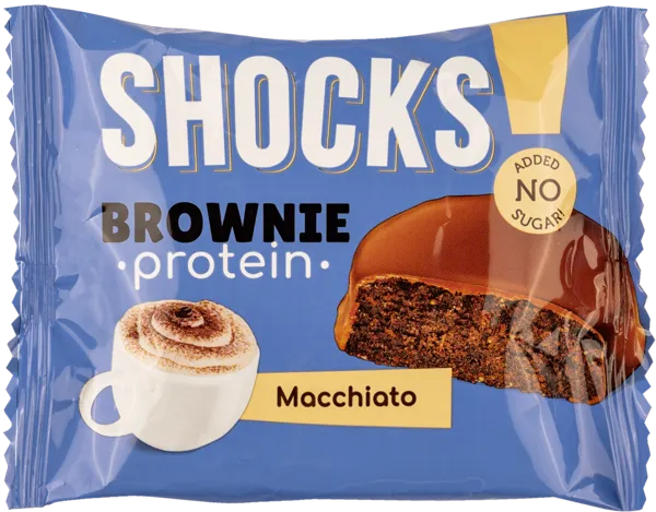 Изображение Пирожное протеиновое Фитнес шок брауни кофе с молоком Фитнес десерты м/у, 50 г