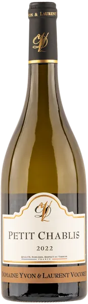 Изображение Вино белое сухое стиль №2 Шардоне Пти Шабли Ивон и Лорент Вокоре 2022 Ивон и Лорент Вокоре с/б, 0,75 л