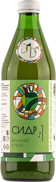 Изображение Сидр яблочный сухой 5,5% н/ф Дальняя Дача ДаДа №1 Сюр с/б, 0,5 л