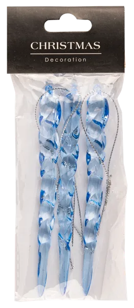 Изображение Подвеска 12см Купман сосулька голубая Купман Интернэшнл м/у, 3 шт