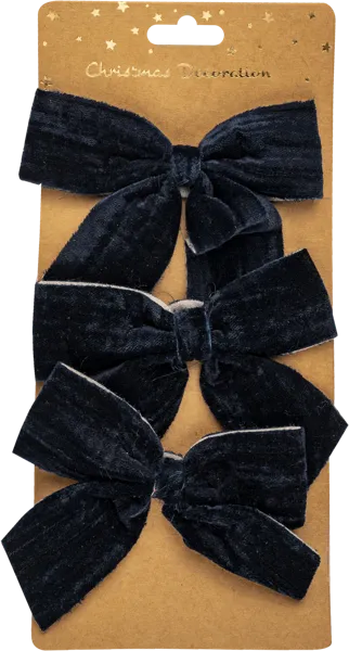 Изображение Бант 12см Купман бархатный темно-синий Купман Интернэшнл к/у, 3 шт