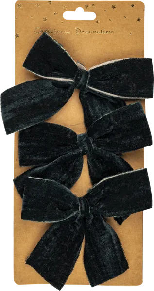 Изображение Бант 12см Купман бархатный темно-зеленый Купман Интернэшнл к/у, 3 шт