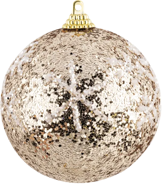 Изображение Шар 8см пластик Купман цветной со снежинкой Купман Интернэшнл , 1 шт