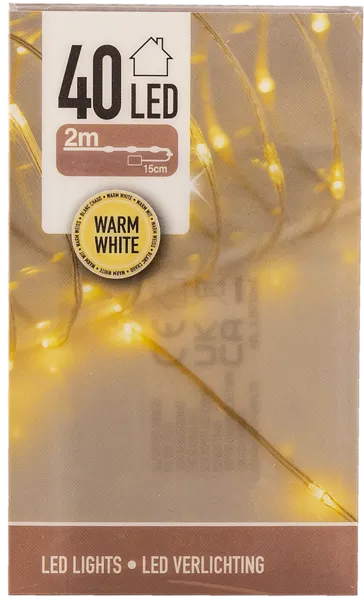 Изображение Электрогирлянда 2м на батарейках Купман 40 цветных ЛЕД ламп Купман Интернэшнл п/у, 1 шт