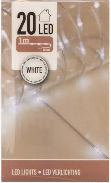 Изображение Электрогирлянда 1,1м на батарейках Купман 20 холодных ЛЕД ламп Купман Интернэшнл п/у, 1 шт