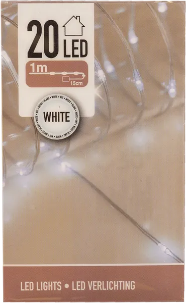 Изображение Электрогирлянда 1м на батарейках Купман 20 холодных ЛЕД ламп Купман Интернэшнл п/у, 1 шт