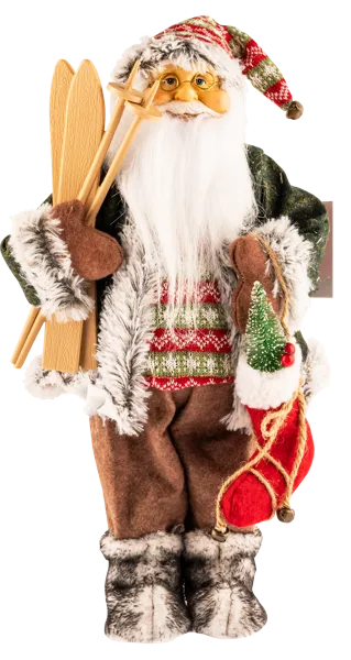 Изображение Дед мороз 57см Купман с лыжами Купман Интернэшнл , 1 шт