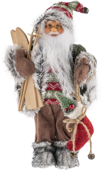 Изображение Дед мороз 37см Купман с лыжами Купман Интернэшнл , 1 шт