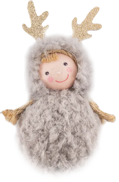 Изображение Подвеска 13см текстиль Купман девочка олененок ассорти Купман Интернэшнл , 1 шт