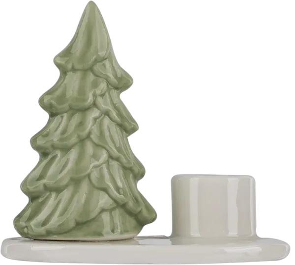 Изображение Подсвечник 8см Купман с зеленой елью Купман Интернэшнл , 1 шт