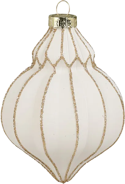 Изображение Подвеска 8см стекло Купман фонарик белый ассорти Купман Интернэшнл , 1 шт