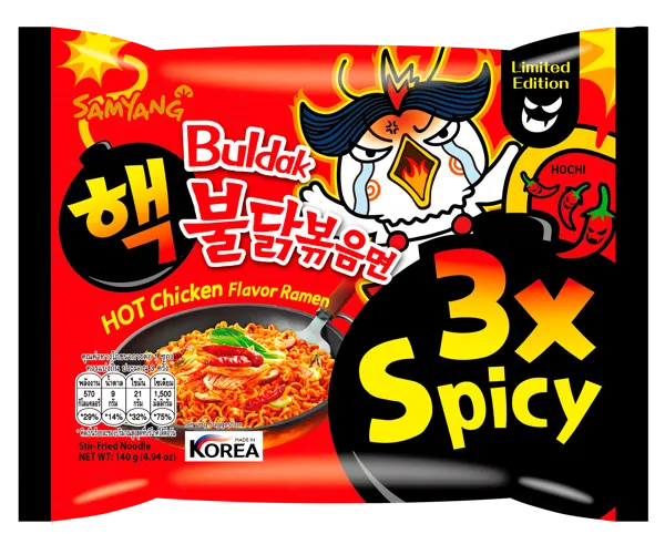 Изображение Лапша быстрого приготовления Самянг острая 3х курица Самянг Фудс м/у, 140 г