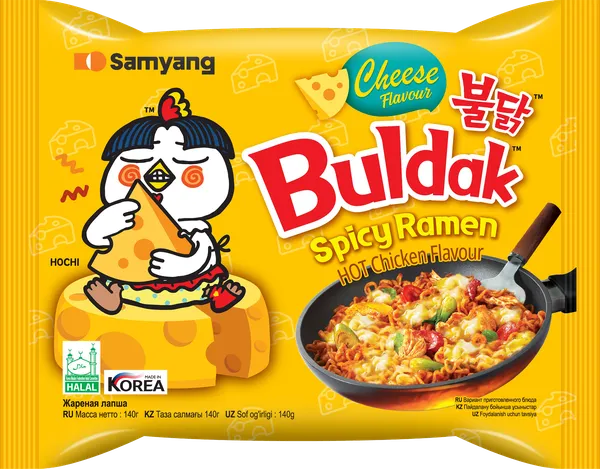 Изображение Лапша быстрого приготовления Самянг Бульдак рамен острый сыр курица Самянг Фудс м/у, 140 г