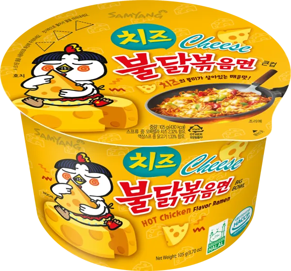 Изображение Лапша быстрого приготовления Самянг курица сыр острая Самянг Фудс к/у, 105 г