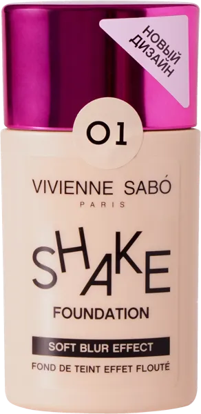 Изображение Крем тональный для лица Вивьен сабо шейк тон №01 блюр ЭйБиСи Текстур п/у, 25 мл
