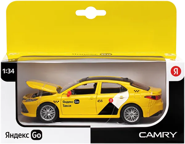 Изображение Машина 1:34 инерционная Яндекс гоу тойота камри желтая Гуандонг Джаки к/у, 1 шт