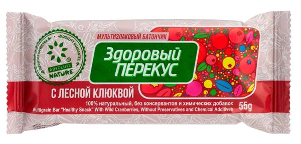 Изображение Батончик злаковый Абсолют Нэйче клюква Диво Хлеб КФ м/у, 55 г