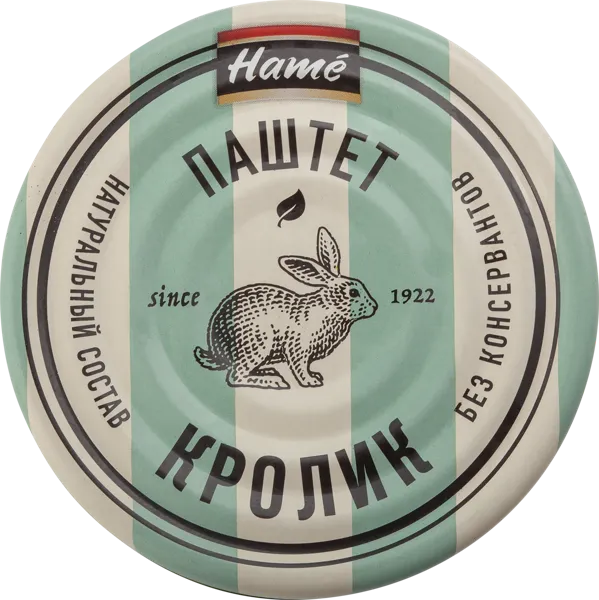 Изображение Паштет Хаме из кролика Хаме Фудс ж/б, 100 г