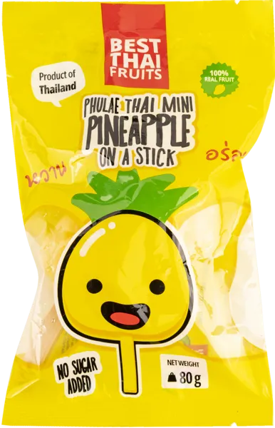 Изображение Фрукт замороженный Бест Тай Фрутс Ананас мини на палочке Бест Тай Фрутс в/у, 80 г