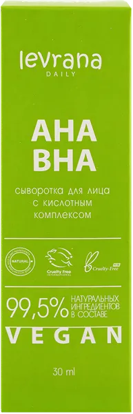Изображение Сыворотка очищение для лица Леврана БИО АНА/ВНА кислоты Леврана ООО к/у, 30 мл