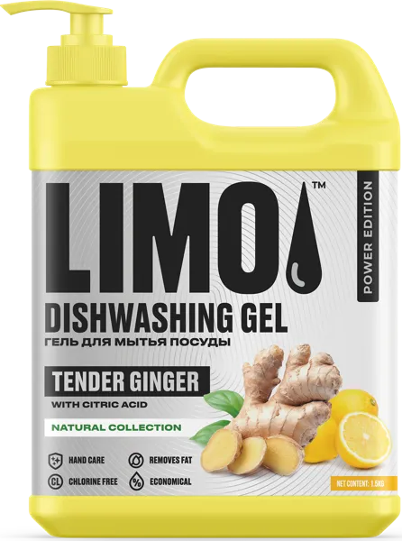 Изображение Средство для мытья посуды Лимо имбирь и лимон Гуанчжоу Лисан п/у, 1,5 л