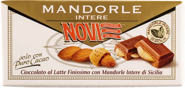Изображение Шоколад молочный Нови миндаль Эла Дюфур м/у, 100 г