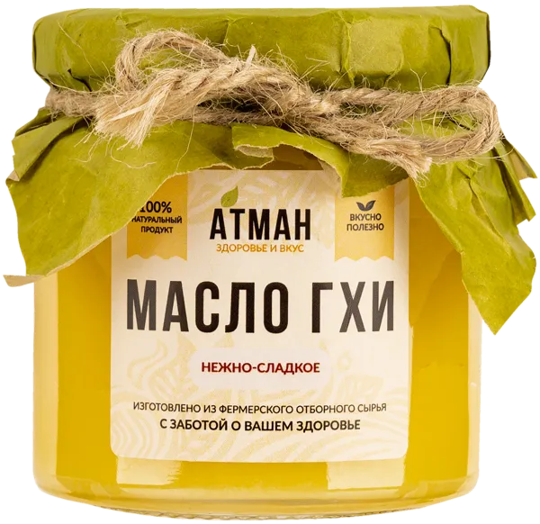 Изображение Масло топленое сливочное Атман ГХИ нежно-сладкое Шкляр Д.А. ИП с/б, 150 г