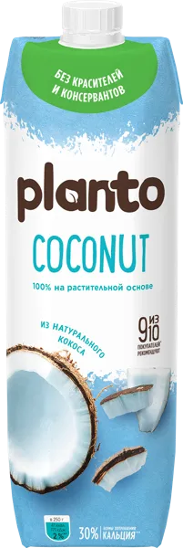 Изображение Напиток кокосовый Планто 0,9% с рисом Эйч энд Эн т/п, 1 л