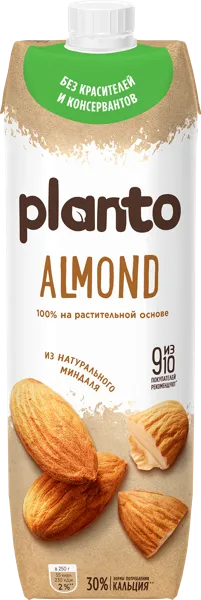 Изображение Напиток миндальный Планто 1,2% с кальцием Эйч энд Эн т/п, 1 л