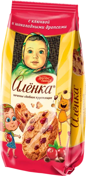 Изображение Печенье сдобное Аленка клюква шоколад ОК Ясная поляна м/у, 140 г