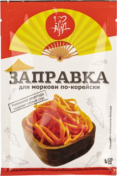 Изображение Заправка для моркови Ай лав Азия по-корейски Порционные продукты м/у, 60 г