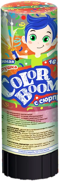 Изображение Хлопушка 16см пружинная Патимания колор бум с сюрпризом Йонгканг Чаошуай Артс , 1 шт