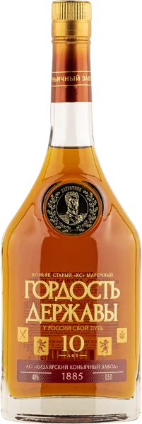 Изображение Коньяк 10 лет 40% Гордость Державы кс Кизлярский КЗ с/б, 0,5 л