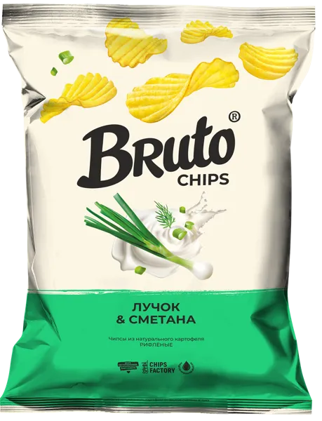 Изображение Чипсы картофельные Бруто сметана лук Стамба м/у, 120 г