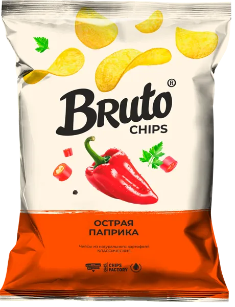 Изображение Чипсы картофельные Бруто острая паприка Стамба м/у, 120 г