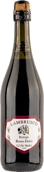 Изображение Вино игристое красное п/сл Ремиджио ламбруско Ка Де Медичи с/б, 0,75 л