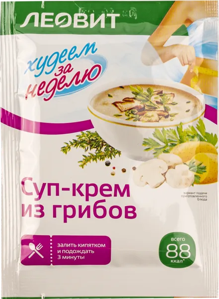 Изображение Суп крем грибной Худеем за неделю Леовит нутрио м/у, 20 г